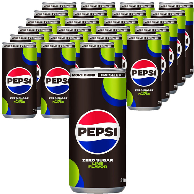 펩시 제로슈거 라임향, 310ml, 24개