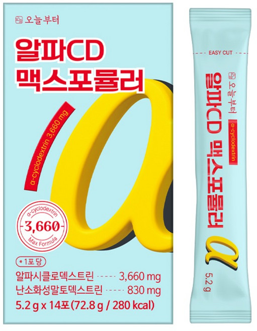 오늘부터 알파CD 맥스포뮬러 알파시클로덱스트린 14p, 72.8g, 1개