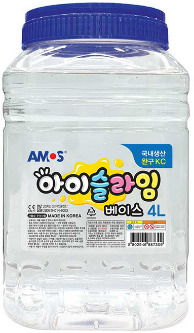 아모스 아이슬라임 베이스 물풀, 4L, 1개