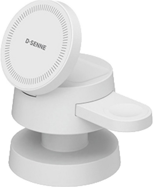 디센느 아이폰 갤럭시 애플워치 호환 3in1 맥세이프 고속 무선 충전기, 퓨어화이트, 1개