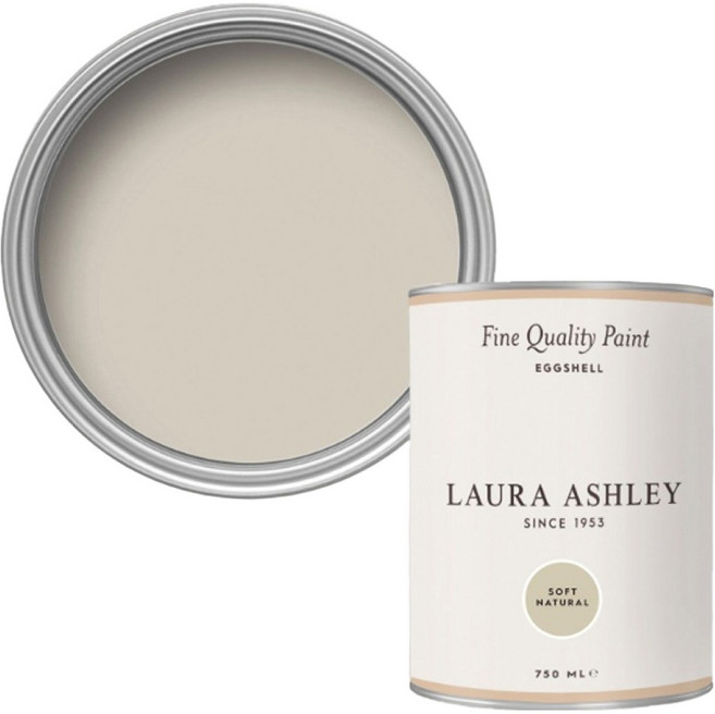 로라애슐리 실내용 에그쉘 페인트, SOFT NATURAL, 1개, 750ml