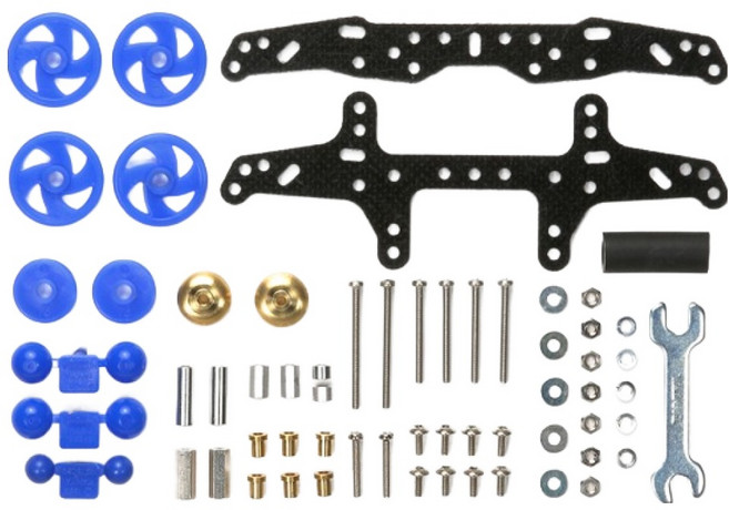 TAMIYA 田宮 MINI 4WD 迷你四驅車 基本改裝套組 15435, 混合色, 1套
