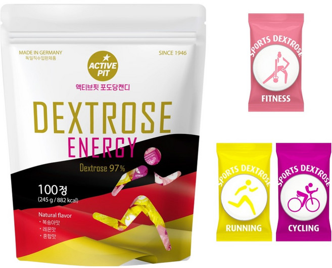 액티브핏 스포츠 포도당 캔디 3가지맛 100p, 100정, 1개