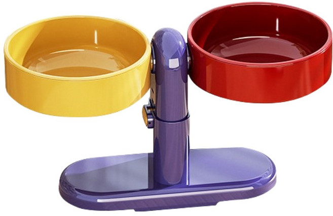 PASTEL PET 寵物高度角度可調式吸盤碗 FREE, 紫色, 1個