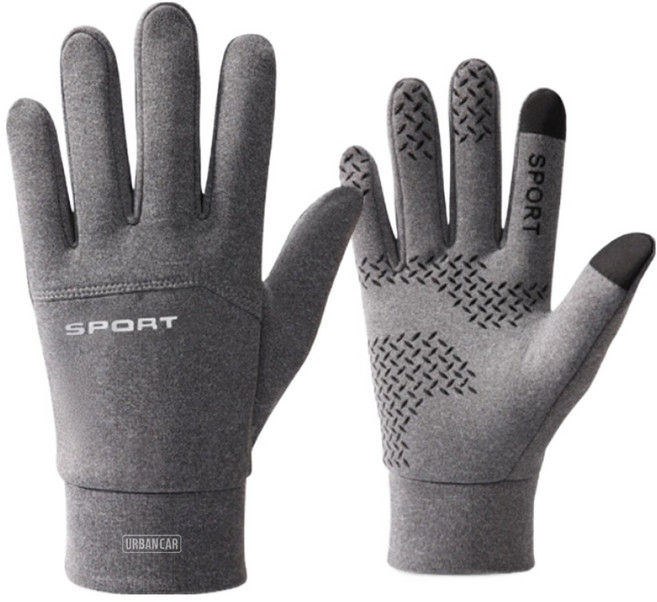 어반카 스포츠 논슬립 터치 방한 장갑, 그레이