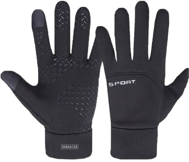 어반카 스포츠 논슬립 터치 방한 장갑, 블랙