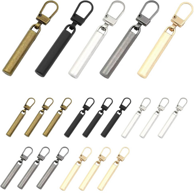 코오미 셀프교체 슬라이드 금속 지퍼고리 5종 x 4p 세트 5W0925, 20개, 혼합색상