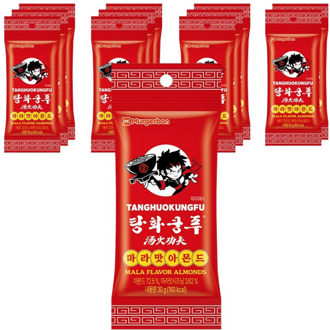 Murgerbon 麻辣味杏仁, 30g, 12個