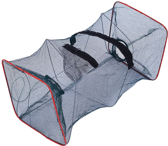 디펜즈만 민물 계곡 낚시 그물망 물고기 어망 사각통발, 블랙