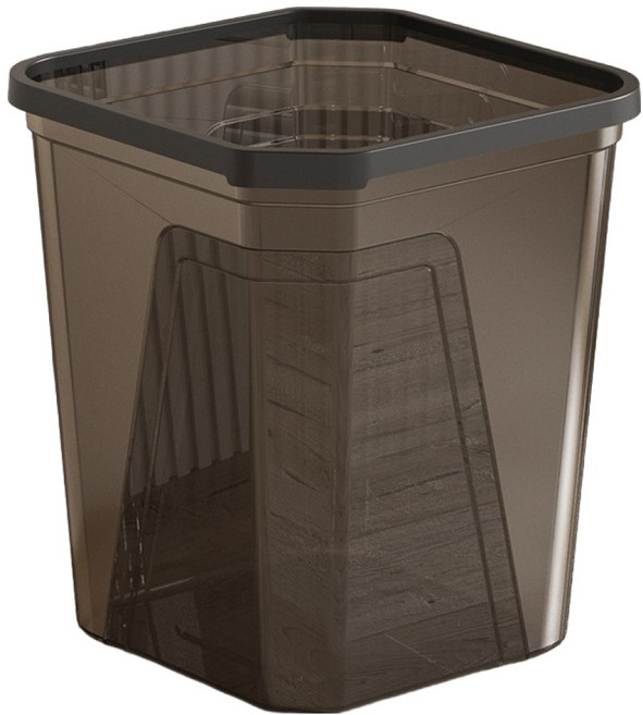 맙소샵 튼튼 사각 베이직 가정용 쓰레기통 BRP2763, 블랙