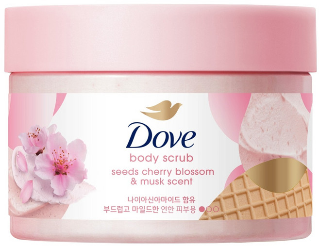 Dove 多芬 身體磨砂膏 櫻花與麝香, 298g, 1個