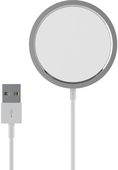 요이치 마그네틱 아틀라스S 맥세이프 케이블 무선충전기, 화이트, 1개