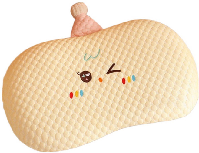 제넷 귀여운 메모리 폼 낮잠베개, 노란색, 1개