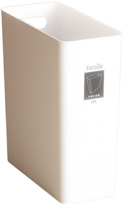 맙소샵 깔끔 심플 틈새 슬릿 거실 사무실 휴지통 BRP2745, 화이트