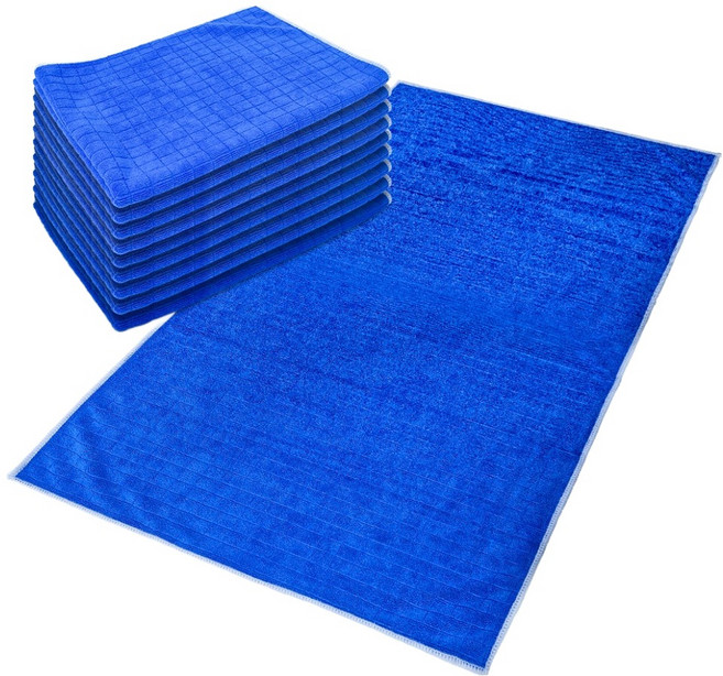 월드크린 고중량 바둑 극세사 행주 블루, 10개