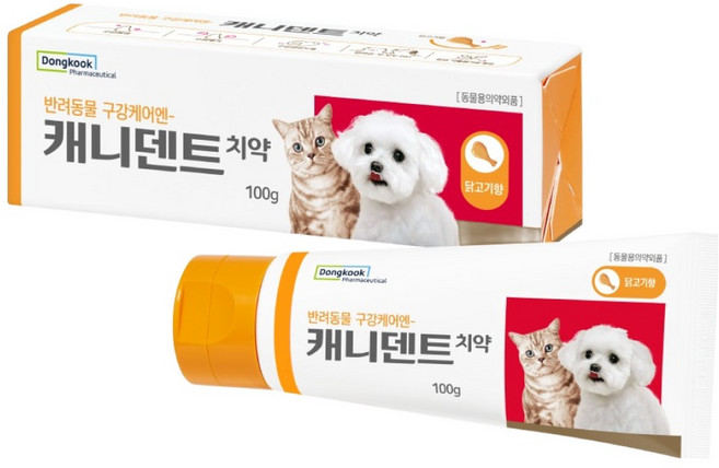 동국제약 반려동물 캐니덴트 치약 닭고기향, 1개, 100g