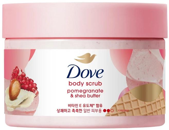 도브 바디 스크럽 석류 앤드 시어버터, 298g, 1개 - 쿠팡