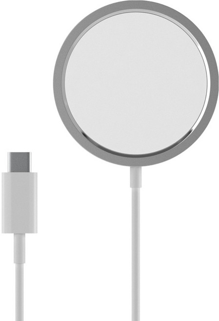 요이치 마그네틱 아틀라스S 맥세이프 케이블 C타입 무선충전기, 화이트, 1개