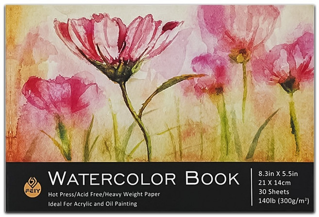 FEIY 水彩畫紙 素描本 繁華 5W0911 300g, 30個