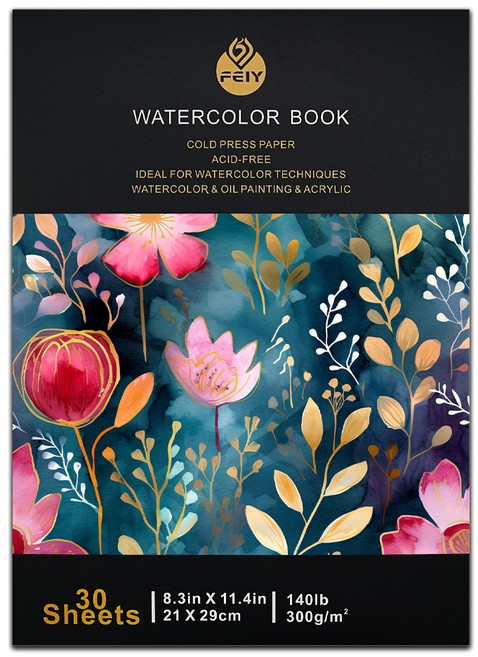 페이위 수채화 종이 스케치북 튤립 5W0911 300g, 30개