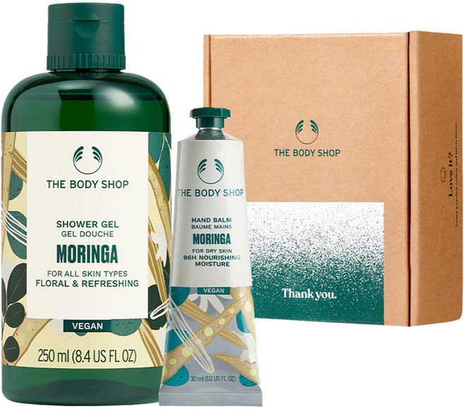 더바디샵 모링가 샤워젤 + 핸드밤 선물세트, 1세트