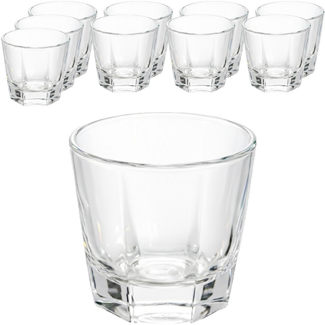 리빙메이트 안깨지는 PC 소주잔 60ml, 투명, 10개