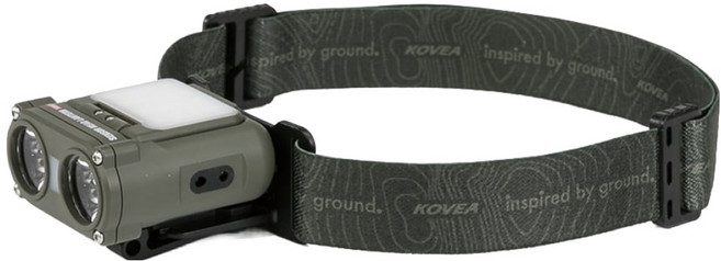 코베아 센서 헤드 랜턴 650LM, 카키, 1개