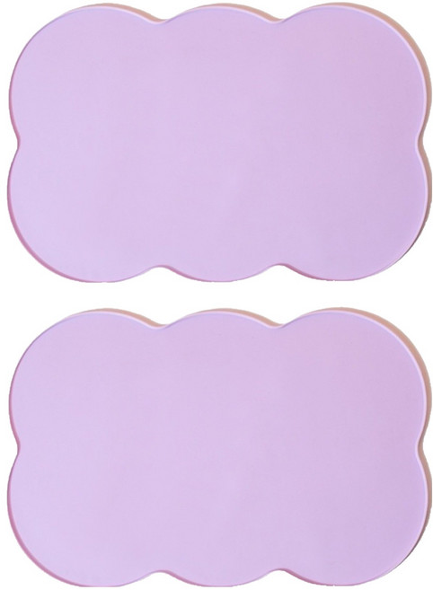 Habong Habong 矽膠北歐風蕾絲餐墊, 紫色, 2個, 39.5 x 26 cm