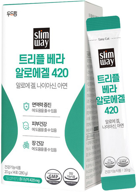 슬림웨이 트리플 베라 알로에겔 420 280g, 1개, 14회분