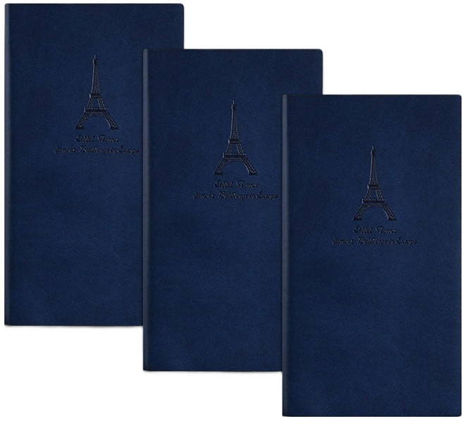 코쿠리 미니 노트 포켓 다이어리 48절 수첩 3p 세트 5W0904, 네이비, 1세트