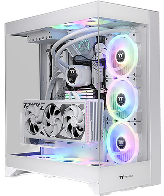 thermaltake 曜越 機殼, CTE E550 TG(雪白色), 1個