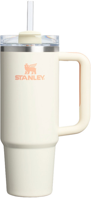 STANLEY 台灣公司貨 冒險系列 吸管隨手杯2.0, 杏桃白, 1個, 880ml