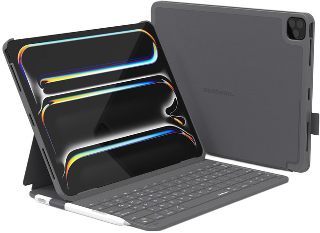 레드빈 블루투스 무선 매직 키보드 케이스, 스모키그레이, 1개