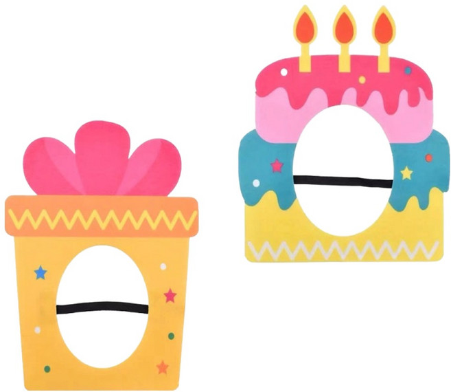 마다꾸미 생일파티 인싸 선물케이크 가면 소품세트, 세트D, 1세트