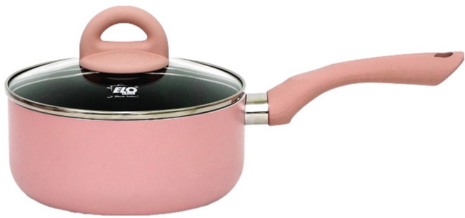 ELO 인덕션 IH 세라믹 코팅 편수냄비, 18cm, 파스텔핑크, 1개