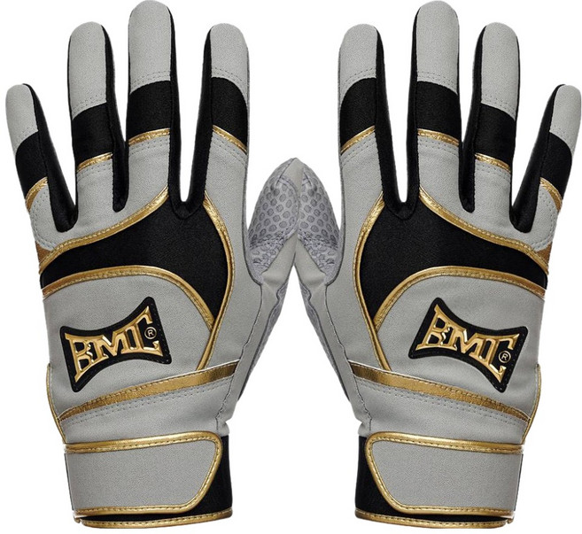 BMC BASEBALL MEMBERS CLUB PRO 2026 灰色版 Pitted 打擊手套 左右手套組, 灰色 + 黑色, 1套