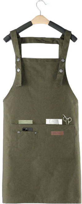 스토리빙 바리스타 H형 방수 앞치마, 카키, 1개