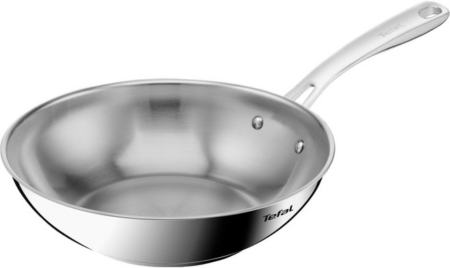 Tefal 特福 電磁爐不鏽鋼完美抗燙炒鍋, 28cm, 1個