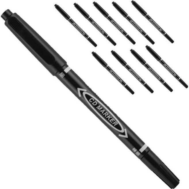 아베른 방수 유성 펜, 블랙, 10개