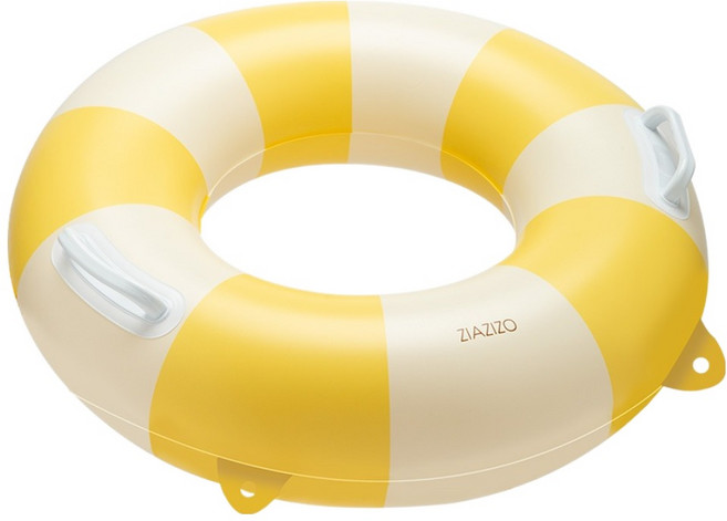 지아지조 스윔링 키즈 링형 물놀이 튜브, 옐로우, 1개