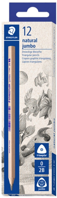 스테들러 네추럴 119N 점보연필 2B 12p, 우드, 1개