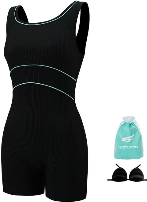 아쿠아티카 여성용 실내 반신수영복 AQA29450 언더브라 비닐백