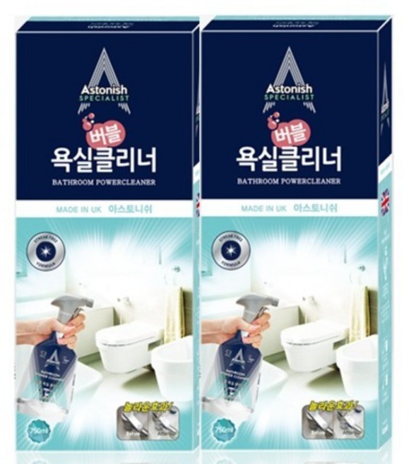 아스토니쉬 버블 욕실 찌든때 제거 클리너, 750ml, 2개