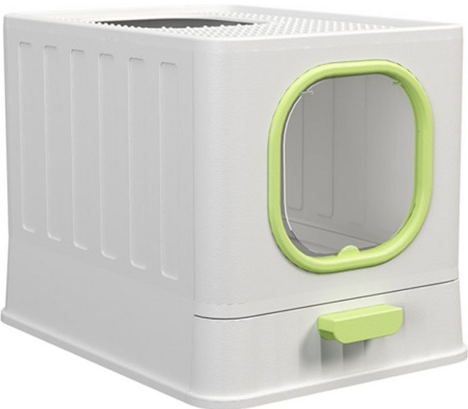 REDPUPPY 貓咪Aluner貓砂盆, 1個, 黃綠色