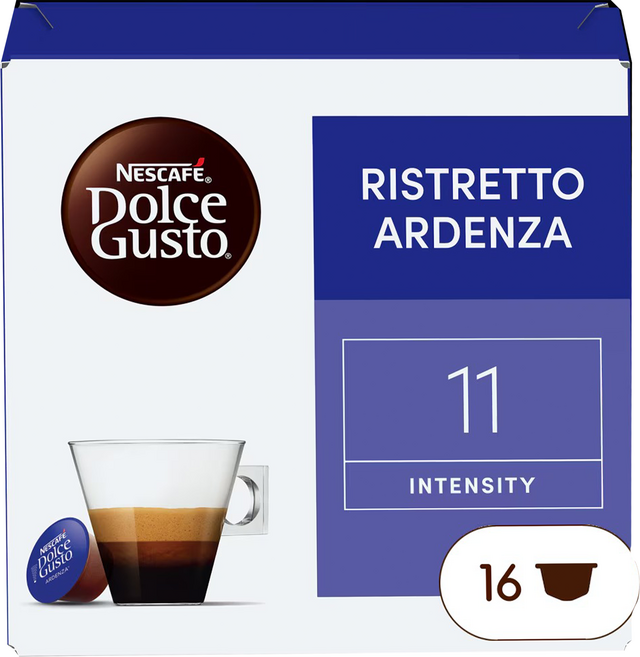 NESCAFE 雀巢咖啡 Dolce Gusto 多趣酷思 阿爾登扎濃縮咖啡膠囊, 6.5g, 16顆, 1盒