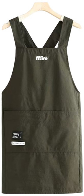 모모 방수 예쁜 카페 앞치마, 카키, 1개