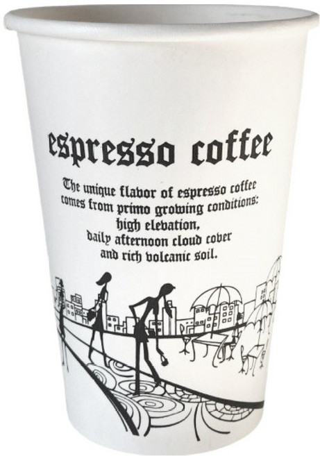 이로울생활 영문 인쇄 테이크아웃 종이컵 380ml, 50개, 1개입