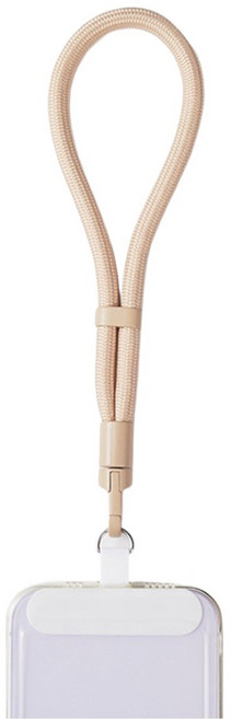 사인포스트 귀여운 캐릭터 핸드폰 스트랩 패드 연결 줄 손목걸이 20cm, 베이지, 1개