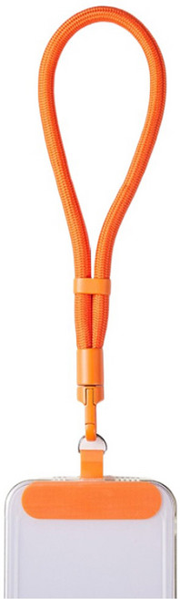 사인포스트 귀여운 캐릭터 핸드폰 스트랩 패드 연결 줄 손목걸이 20cm, 오렌지, 1개