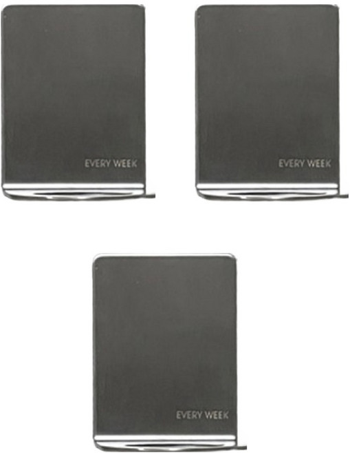 에브리윅 벽부착 스텐 샴푸 걸이 거치대 거품용 43mm, 실버, 3개